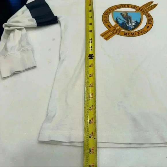 POLO RALPH LAUREN BOYS LONG SLEEVE SKI WHITE T SHIRT Size 7 - Picture 5 of 7